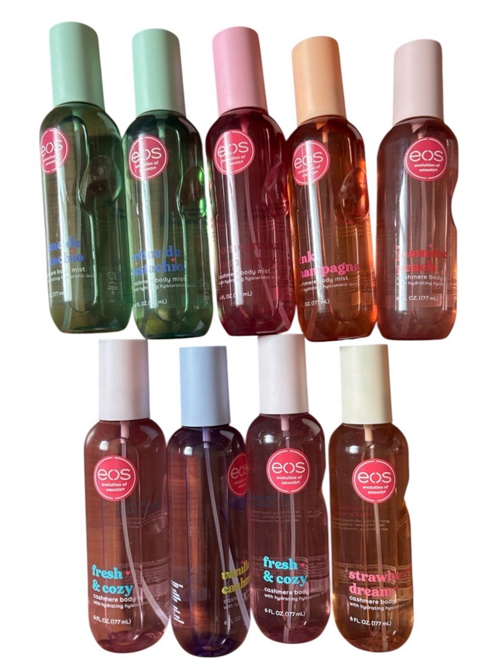 EOS BUST! Cashmere Body Mist Bundles | Pistachio Pomegranate Jasmine Peach Fresh